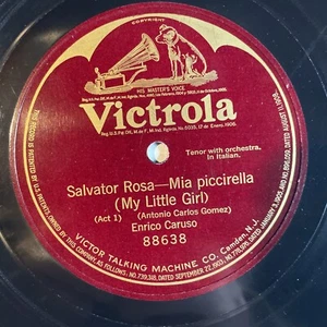 12" 78 RPM-Enrico Caruso-Salvator Rosa-Mia piccirella/Victrola 88638 - Picture 1 of 3