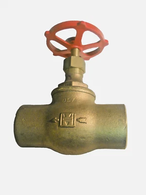 New Milwaukee Bronze 2" Inline Socket Globe Valve, Class 125, 200PSI, 1502-2 - Image 1 of 4