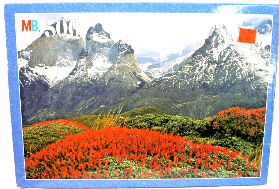 1990 Saco River White Mountains NH MB Croxley 500 PC Jigsaw Puzzle Complete