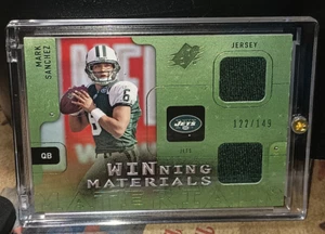2009 SPx Winning Materials Green Dual Swatch #WSA Mark Sanchez 122/149 - Picture 1 of 2