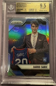 🔥DARIO SARIC 2016-17 PANINI PRIZM SILVER REFRACTOR RC BGS 9.5 GEM MINT 76ERS🔥