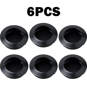 Round Pull Handles 6Pcs Flush Mount Bathroom Kitchen Cabinet Cupboard Set - Picture 1 of 15