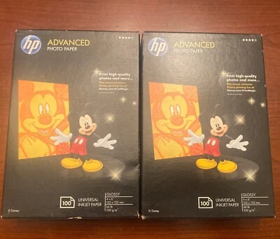 2X NEW Hewlett Packard Q6638A 4 x 6 inch Glossy Printer Paper 100 Sheets SEALED - Image 1 of 2