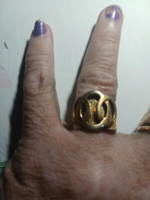 Anillo Sarah Coventry Vintage Tono Dorado Diseño Geométrico Mujer Talla 6.5 Foto 1 de 4