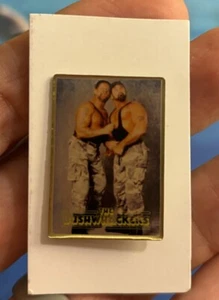 WWF The Bushwhackers Vintage METAL Photo Pin 1980s 1990s Rare Pinback New - Picture 1 of 3