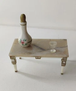 Vintage Petite Princess Fantasy Furniture Palace Table Glass Decanter Miniature - Picture 1 of 5