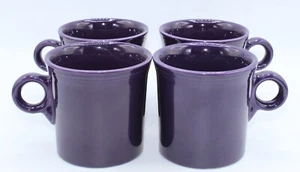 Menge 4-Fiesta Pflaume Lila Kaffeetassen Tom und Jerry Ring Griff Set Aubergine - Bild 1 von 4