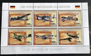 Congo 2006 - Aerei Aviazione Bandiera Tedesca - M/S di 6 francobolli - MNH** Del.7 - Foto 1 di 1