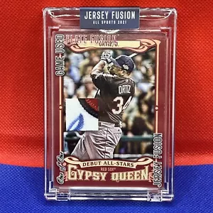 2021 Jersey Fusion DAVID ORTIZ 1/1 Game used swatch W/ partial logo & signature - Picture 1 of 9