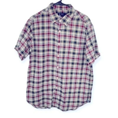Cremieux Men's Plaid Short Sleeve Shirt Size L - Image 1 of 2