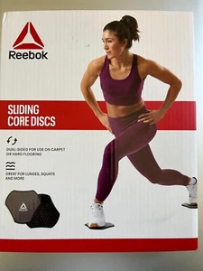 New In Box- Reebok Sliding Core Discs Dual-Sided, Use on Carpet or Hard Flooring - Picture 1 of 2