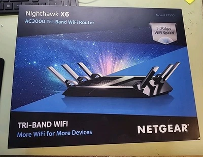 NETGEAR Nighthawk X6 AC3000 Tri-Band WiFi Router Model R7900 3gbps Speed - Image 1 of 3
