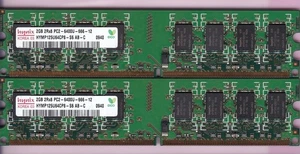 4GB 2x2GB PC2-6400 DDR2-800 HYNIX HYMP125U64CP8-S6 AB-C Desktop Ram Memory Kit - Picture 1 of 12