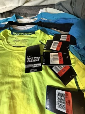 6 Shirt Lot Nike Jordan Dri-fit Run Large New T Shirts Tags Polyester Combat 39 - Image 1 of 4