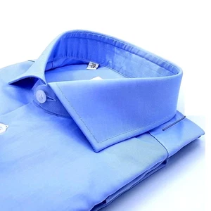 Celeste Medium French Twill Hemd Baumwolle Mako Garn 120'S -Gebirge Weben- - Bild 1 von 16