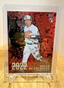 2023 Topps Series 1 ADLEY RUTSCHMAN Black 2022 Greatest Hits RC /299 Orioles - Bild 1 von 2