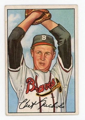 Chet Nichols-1952 Bowman #120 Trading Card (Braves) - Image 1 of 2