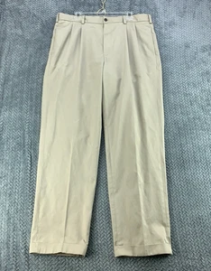 Brooks Brothers Advantage Chino Elliot Pants Men's 38x33 Beige Khaki Pleated * - Picture 1 of 10