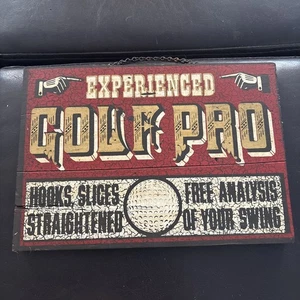 Vintage George Nathan Associates Wooden Golf Sign 1973 - Picture 1 of 7