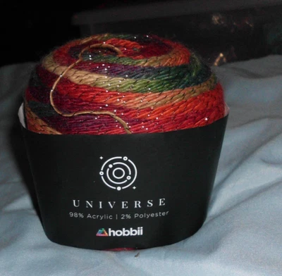 1 madeja Hobbii Universe hilo superfino 3,5 oz/100 g color hilo = eclipse solar 12 Foto 1 de 4