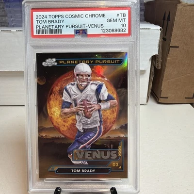 2024 Topps Cosmic Chrome PPV-TB Tom Brady Planetary Pursuit Venus PSA 10 Foto 1 de 2