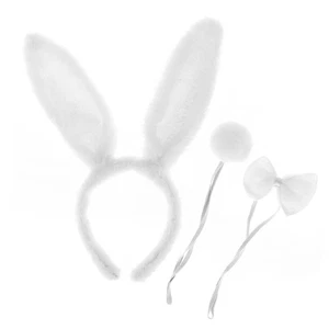 2 Juegos Orejas de Conejo Tocado Niño Conejo Peludo Diademas Conejo Tocados - Imagen 1 de 12