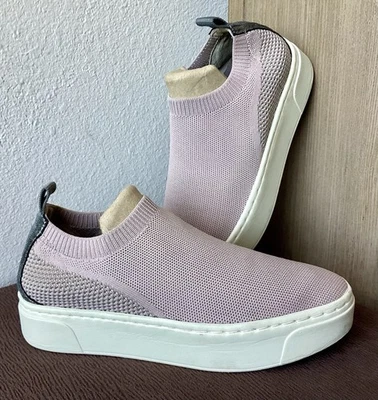 Naked Feet Sneakers Shoes Womens Size 6 Adapt Knit & Leather Slip On Blush - Image 1 of 4