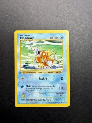 Pokemon Cards: Base Set 1st Edition Uncommon: Magikarp 35/102 - Image 1 of 4
