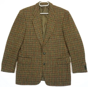 Blazer Harris Tweed Bonazzi Lana Pata de Gallo Verde y Marrón Talla L - Imagen 1 de 6