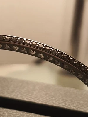 Pandora Original Armreifen- Herzen Zirkonia Email Blau Sterling Silber 925 💎 - Bild 1 von 4