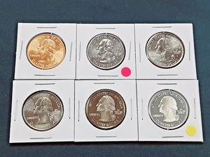2002 Missouri State Quarters Set! 6 Different coins! 1 90% silver!!   L58 - Picture 1 of 3