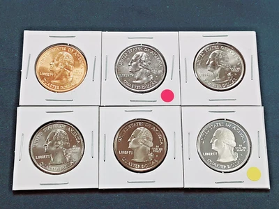2002 Missouri State Quarters Set! 6 Different coins! 1 90% silver!!   L58 - Image 1 of 3