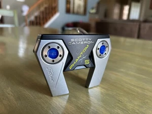 Scotty Cameron Custom Shop Phantom x 5 x5 Putter 34 in. Yellow Grip, Headcover - Picture 1 of 8