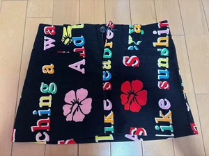 ALBA ROSA Logo Mini Skirt in Black Multicolor M Size Women's Clothing Japan - Picture 1 of 14