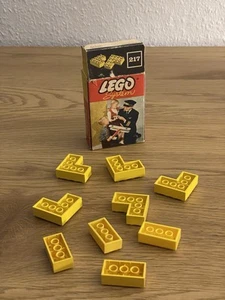 LEGO 217 Steine Gelb Schachtel Mursten 50er,60er &70er Jahre BOX Vintage OVP - Bild 1 von 12