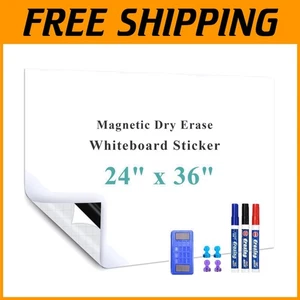 Dry Erase Board Wall Sticker, Easy Write/Clean, 24x36 - Picture 1 of 10
