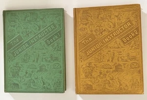 THE JUNIOR INSTRUCTION BOOK-VTG 1 & 2 Set 1950 Children Art & History 2 Books - Imagen 1 de 22