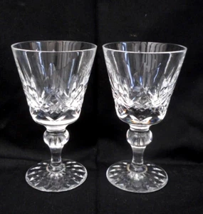 2 cut crystal sherry glasses - diagonals & verticals - 12 cm (4.75") - 80 ml - Picture 1 of 4