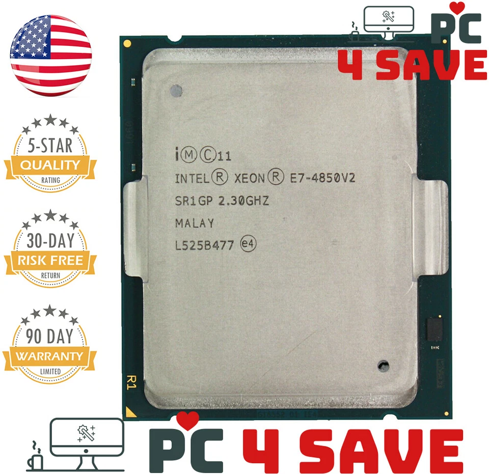 Intel Xeon E7-4850 V2 SR1GP 2.30GHz 24MB 12-Core LGA 2011 Server Processor 105W - Image 1 of 1