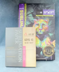 SUBLIMATION PAPER 125G 11X17" AND 8.5X11" SIZED SHEETS - Picture 1 of 1