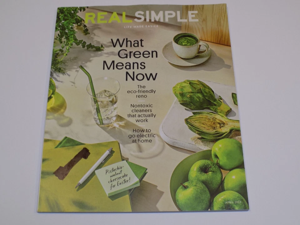 Real Simple Magazine April 2023 Green Means Now Eco Friendly Reno Nontoxic Clean - Image 1 of 1