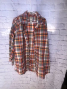 Herren L.L.Bean kariertes Camp Hemd XXL orange/blau - Bild 1 von 5