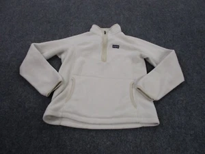 Patagonia Vest Jacket Girls L 12 White Fleece Lightweight Outdoors Hiking Youth - Picture 1 of 11