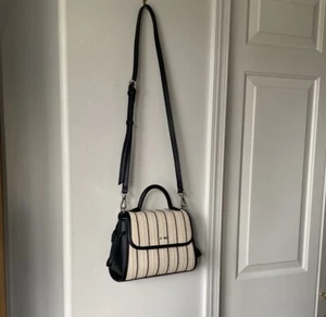 Nine West - Black and Beige Small Crossbody With Handle Bag Purse - Picture 1 of 7