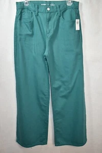 Old Navy Jeans Size 18 Green Baggy Wide leg Adjustable Waist Girl's - Picture 1 of 6