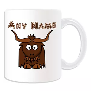 Regalo Personalizado Taza Yak Caja de Dinero Taza Nombre Mensaje Té Café Toro Buey - Imagen 1 de 20