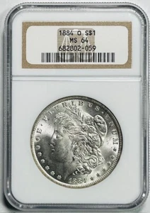 1884 O MORGAN DOLLAR NGC MS 64 - Picture 1 of 2