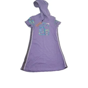 Toddler Girls Dress Sport Hooded Short Sleeve Glitter Rainbow BCBG Size 6 - Picture 1 of 6