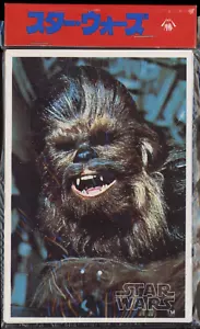 CHEWBACCA 1977 Star Wars Japan Topps Yamakatsu Large Sealed Pack of 4 Cards - Picture 1 of 2