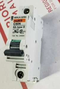SQUARE D CAT.# MG24504  C60N SUPPLEMENTARY PROTECTOR - 6A - 277VAC  - Picture 1 of 5